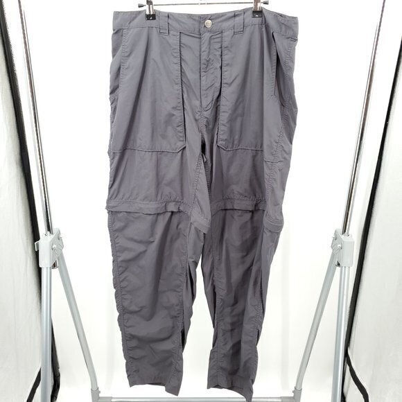Men's Marmot Convertible Nylon Hiking Shorts/Pants L/36"W/31"L Gray - Picture 1 of 16